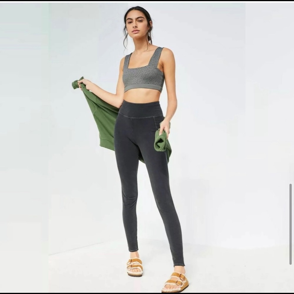 NWT Anthropologie Black/Grey Ruthie Leggings XS